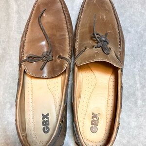 GBX Henley Men's Tan Leather Boat Shoes Moccasins Loafers Driving Old Money